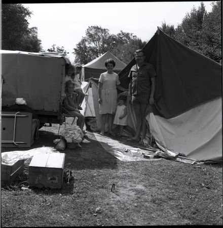 Holidaymakers at the Palmerston North Municipal Motor Camp