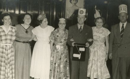 Millinery staff at C M Ross Co. Ltd Christmas party
