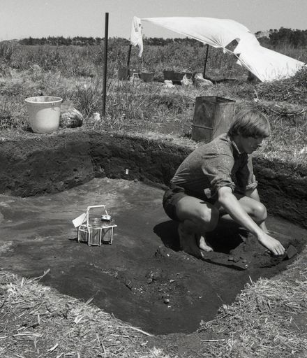 Archaeological Dig at Foxton Beach