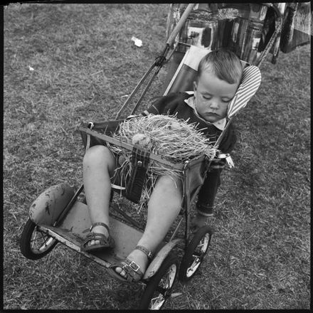 "Not Interested in the Air Display" Tired Child in Stroller