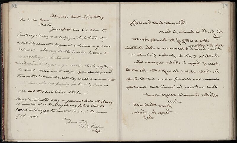 Outwards Correspondence of the Palmerston North Cemetery Trustees, 1898 -1902 42