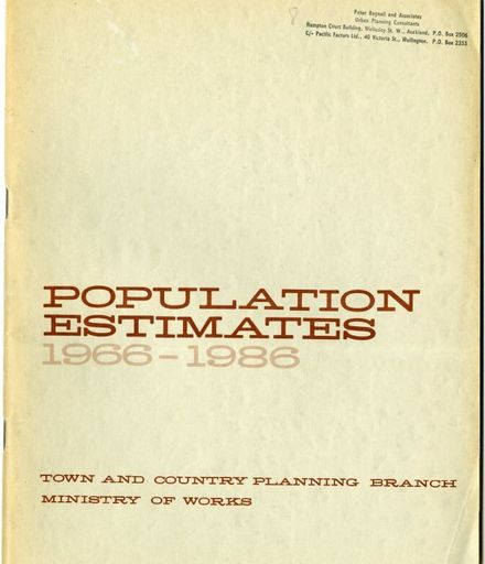 Population Estimates 1966-1986