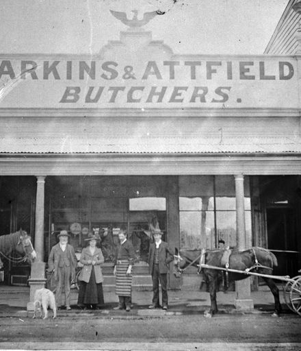 Parkins and Attfield's butcher's shop, The Square