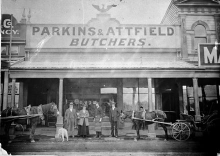 Parkins and Attfield's butcher's shop, The Square