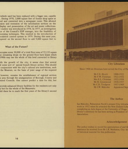 History of Palmerston North City Library, 1879-1979 10