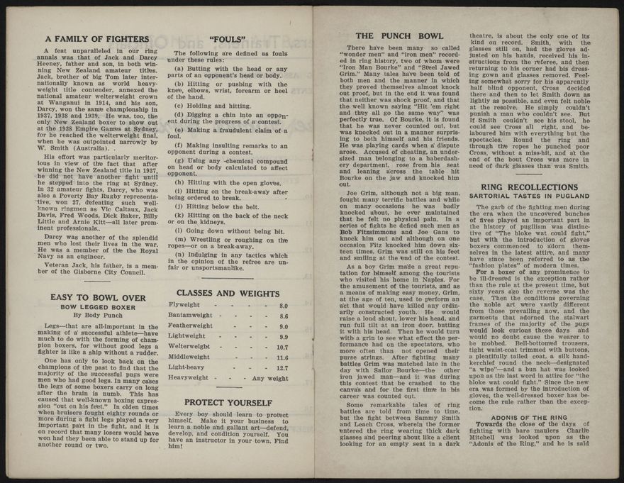 Manawatu Boxing Association Empire Games Boxing Trials Souvenir Programme 5