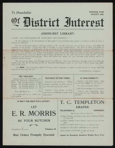 'Try Ashhurst First' newspaper 1