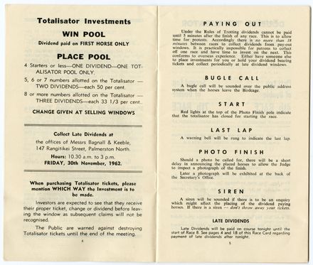 Manawatū Trotting Club programme - 4