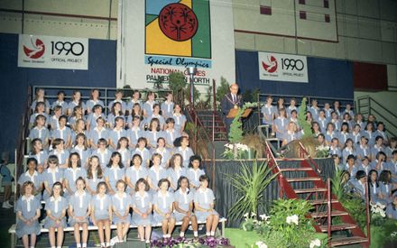 Mayor Paul Rieger speaks at the Special Olympics opening ceremony - Resource cover image