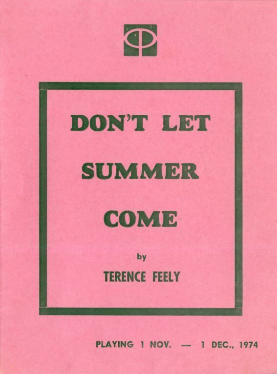 Don't Let Summer Come - Centrepoint Theatre Programme - Resource cover image