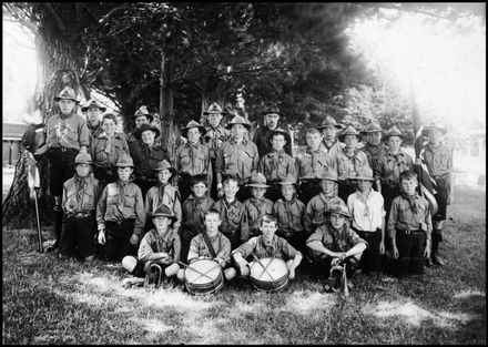 Scouting Group, outdoors with drums and bugles - Resource cover image