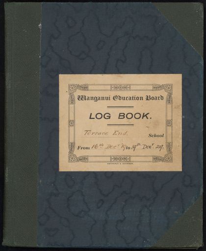 Terrace End School Log Book, 16 December 1919 - 19 December 1929