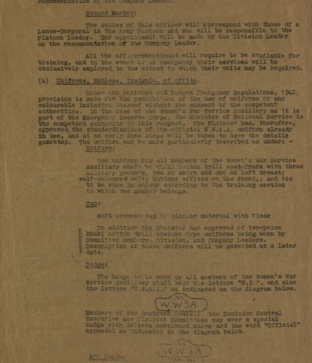 Memorandum to Women's War Service Auxiliary from J. S. Hunter Page 2