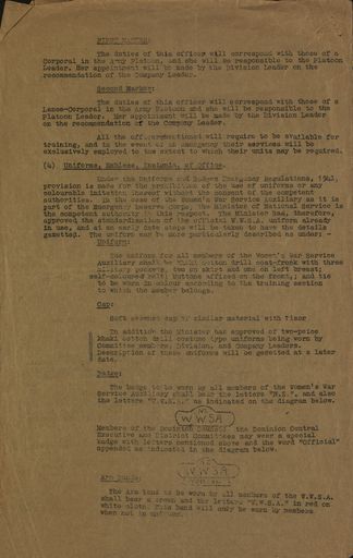 Memorandum to Women's War Service Auxiliary from J. S. Hunter Page 2