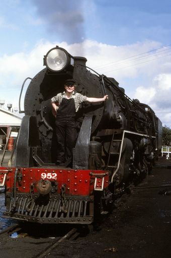 Mike Nelson on a KA class locomotive