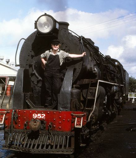 Mike Nelson on a KA class locomotive