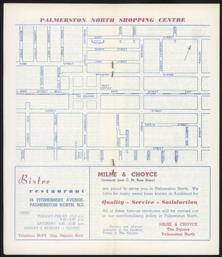 Visitors Guide Palmerston North and Feilding: October-December 1962 - 7