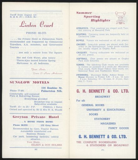 Visitors Guide Palmerston North and Feilding: October-December 1962 - 5