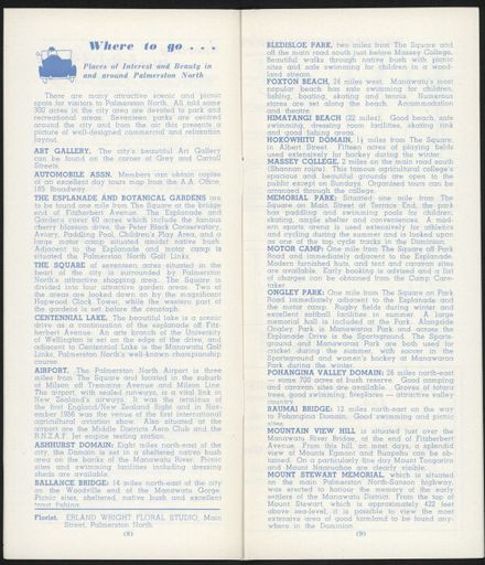 Visitors Guide Palmerston North and Feilding: August 1961 - 6