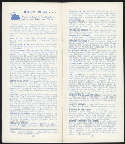 Visitors Guide Palmerston North and Feilding: August 1961 - 6