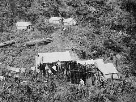 Bush clearers' camp site, Komako