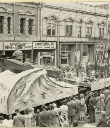 Surf Club float, Palmerston NOrth 75th jubilee