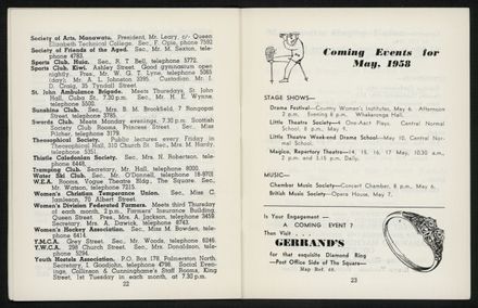 Palmerston North Diary: May 1958 13