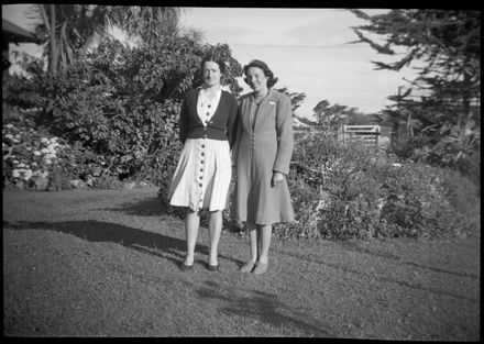 Two women in a garden at Brooklynne, Sanson - Resource cover image