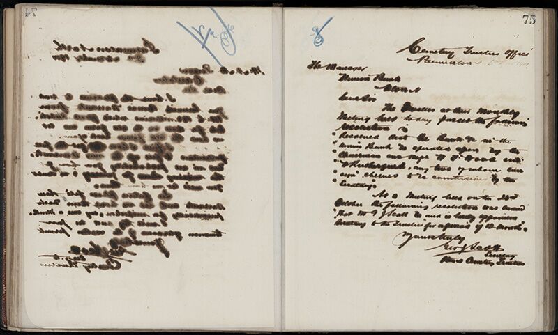 Outwards Correspondence of the Palmerston North Cemetery Trustees, 1898 -1902 102