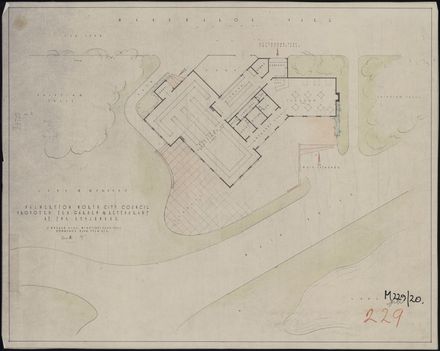 Plan of proposed tea garden and restaurant at the Esplanade
