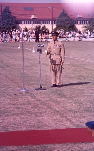 The Queen Mother presents the Squadron Standard to the RNZAF No. 75 Squadron