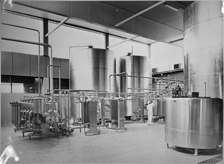 Milk processing machinery at the Longburn Dairy Factory