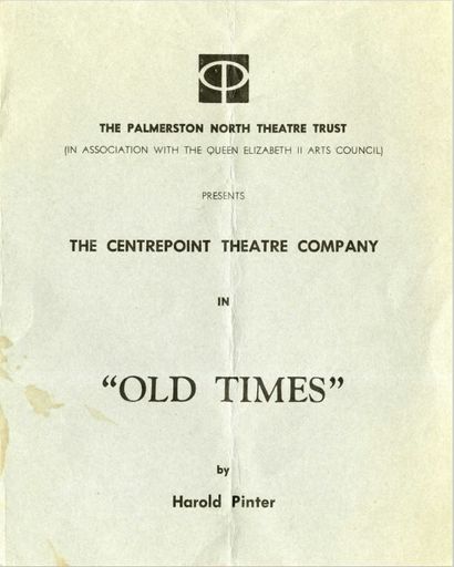 Old Times - Centrepoint Theatre Programme