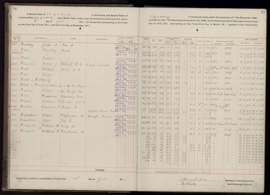 Rate book, 1912-1913 - 2021Pa_PNC2-23-2-V20_034001-0017