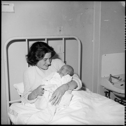 "New Arrivals for 1964" Mrs. M. Sherman and her Son