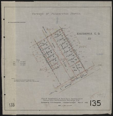 Survey Plans (subdivisions) 1902 - 1939