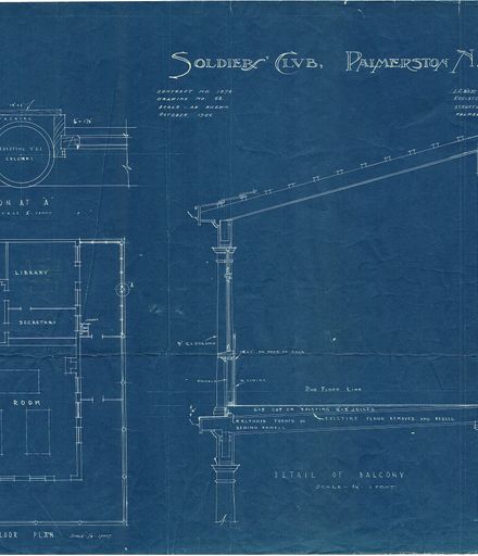 Soldiers' Club Building - Proposed Alterations to Form a Bar, 1952