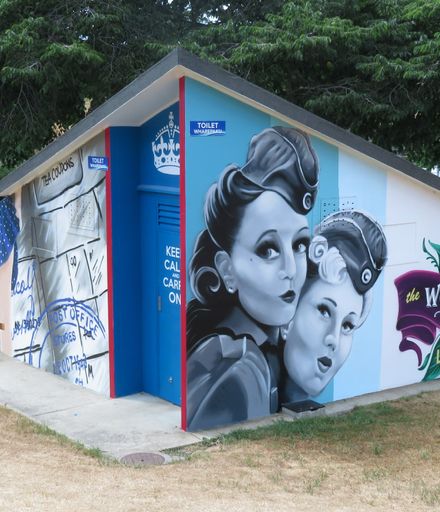 Memorial Park toilets' mural