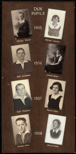 Terrace End School Dux, 1935-1938
