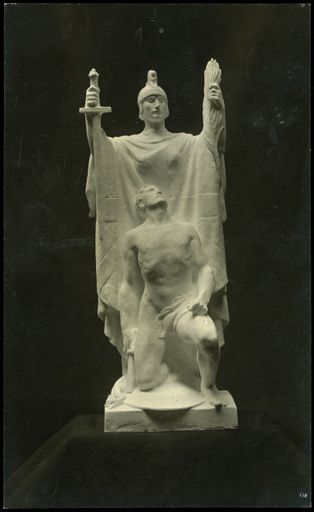 Photograph of Memorial Design by Gilbert Ledward - Fallen Man & Britannia - Resource cover image