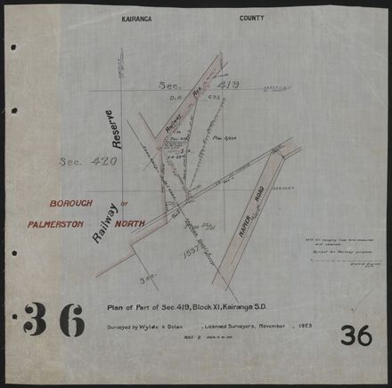 Survey Plans (subdivisions) 1902 - 1939