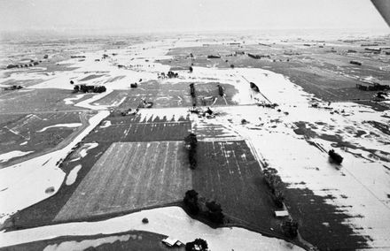 Flooded farmland near Palmerston North