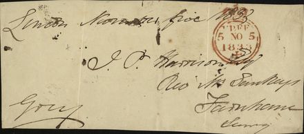 Envelope addressed and signed by Earl Grey