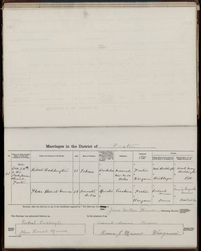 Marriage register 1909- 1927