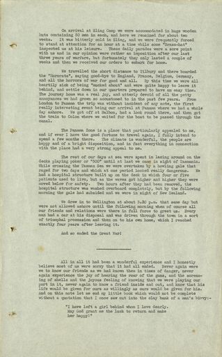 Hassell WWI memories p70