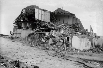 Damaged building after Napier Earthquake