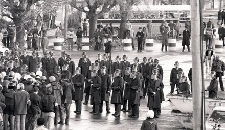 Police Lines in Cuba Street