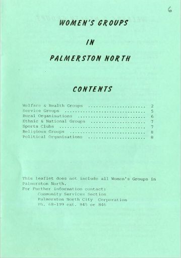 Women's Groups in Palmerston North