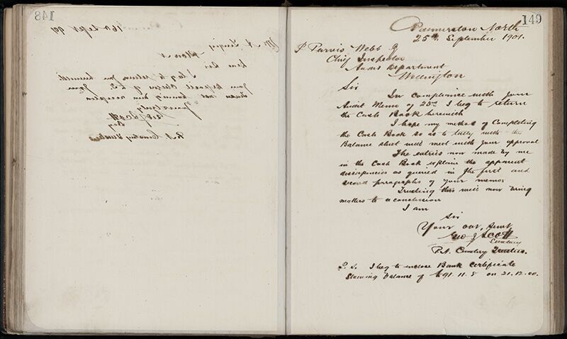 Outwards Correspondence of the Palmerston North Cemetery Trustees, 1898 -1902 176