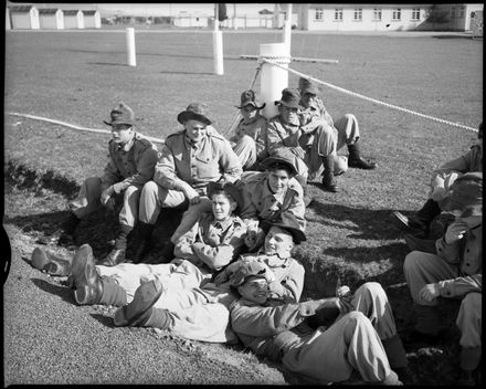 "School Cadets Enjoying a Break" - Linton Camp Training Course